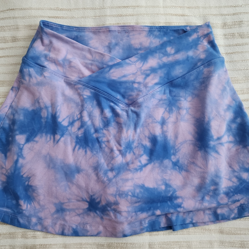 Tie-Dye Blue and Purple Women's Skirt